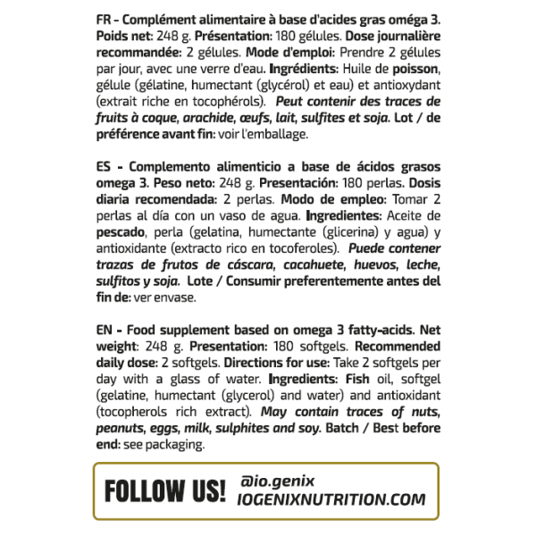 OMEGA 3 180 Perlas
