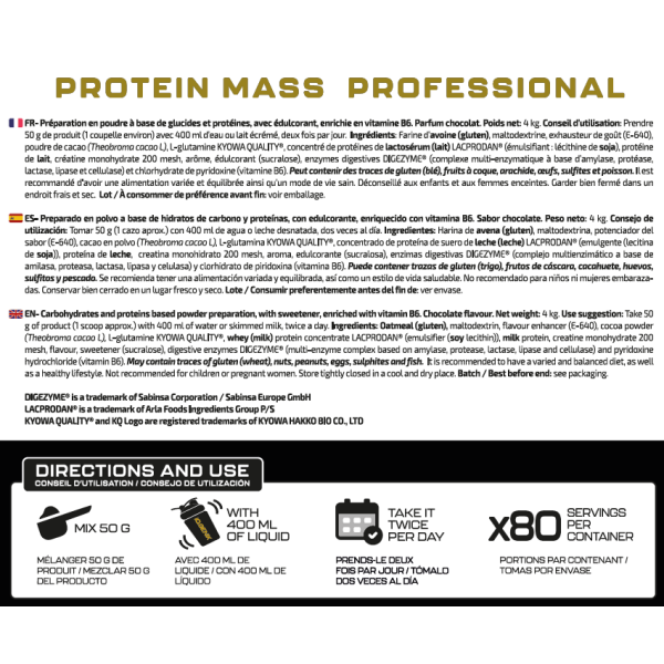 PROTEIN MASS PROFESSIONAL 4 KG