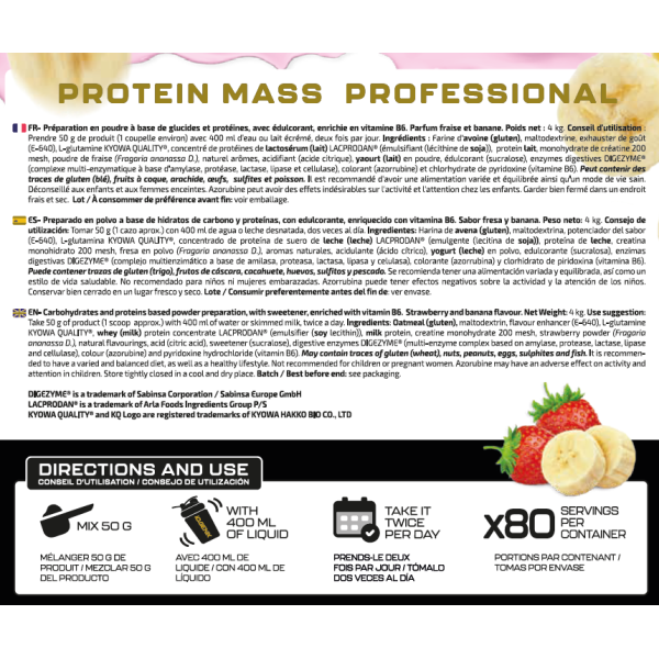PROTEIN MASS PROFESSIONAL 4 KG