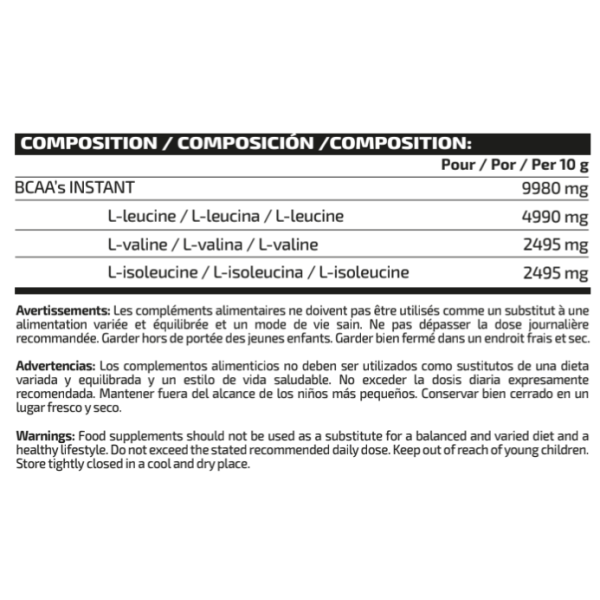 BCAA'S INSTANT 2:1:1 (Vegan)