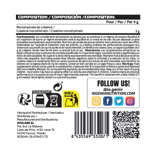 CREATINE MICRONIZED 650G LIMITED EDITION