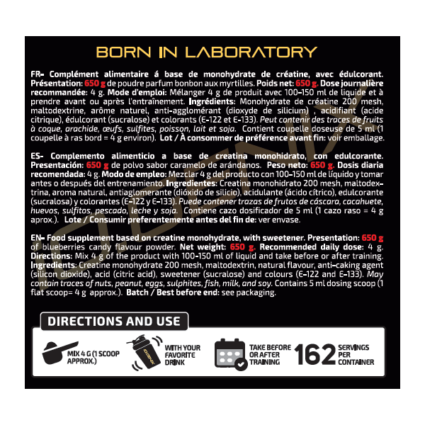 CREATINE MICRONIZED 650G LIMITED EDITION