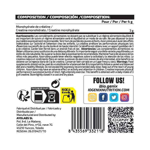 CREATINE MICRONIZED 650G LIMITED EDITION