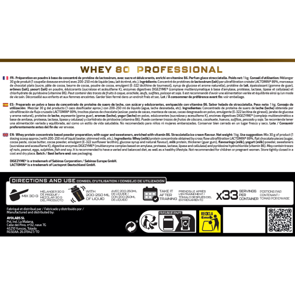 WHEY 80 PROFESSIONAL 1 KG