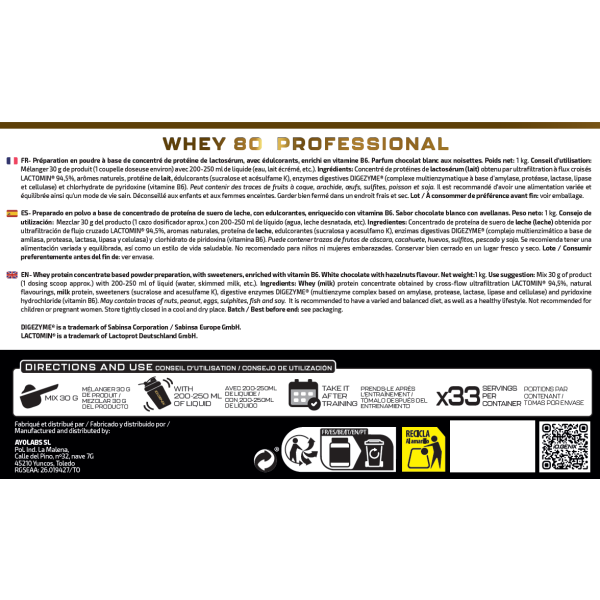 WHEY 80 PROFESSIONAL 1 KG