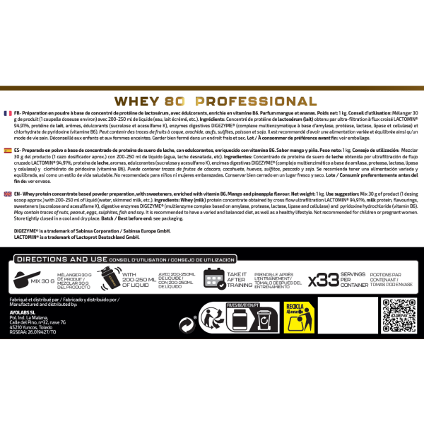 WHEY 80 PROFESSIONAL 1 KG
