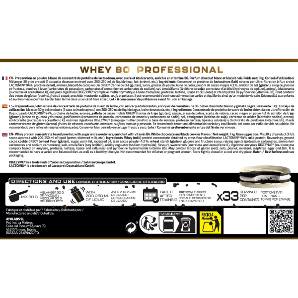 WHEY 80 PROFESSIONAL 1 KG