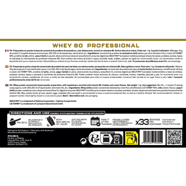 WHEY 80 PROFESSIONAL 1 KG