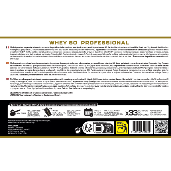 WHEY 80 PROFESSIONAL 1 KG