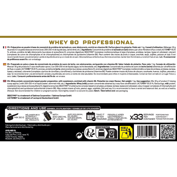 WHEY 80 PROFESSIONAL 1 KG