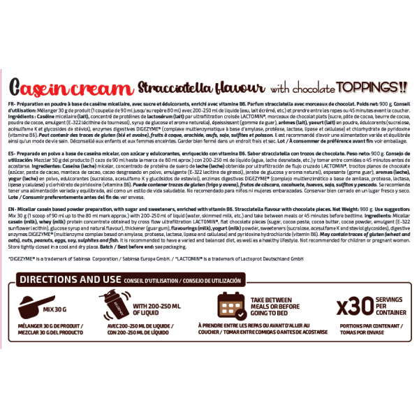 Casein Cream (Con Toppings)