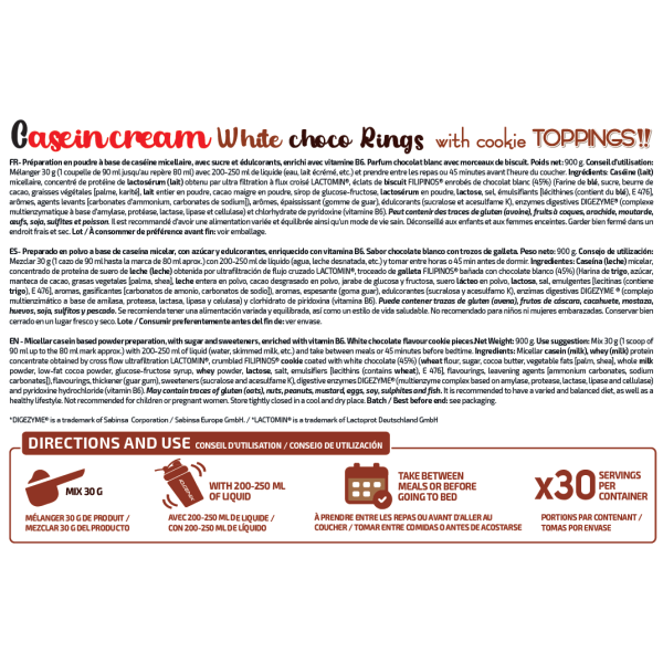 Casein Cream (Con Toppings)