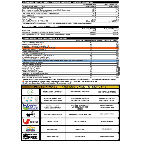 PROTEIN MASS PROFESSIONAL 4 KG