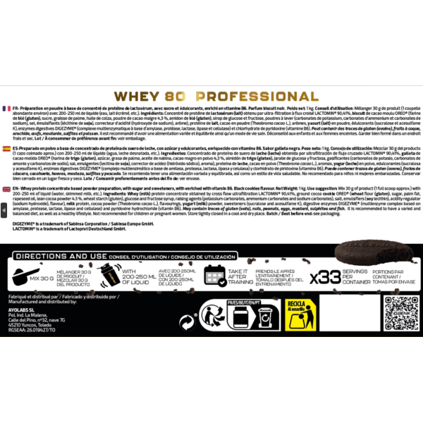 WHEY 80 PROFESSIONAL 1 KG