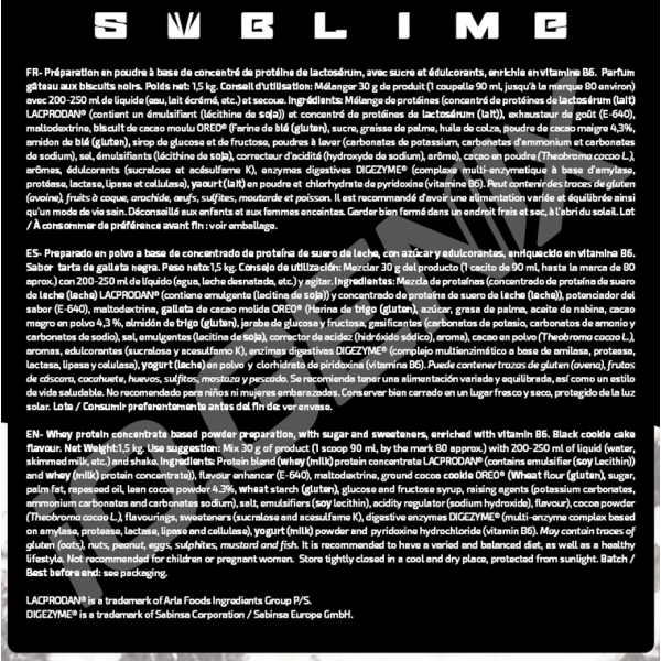 WHEY SUBLIME 1,5KG
