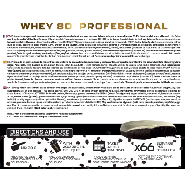 WHEY 80 PROFESSIONAL 2 KG