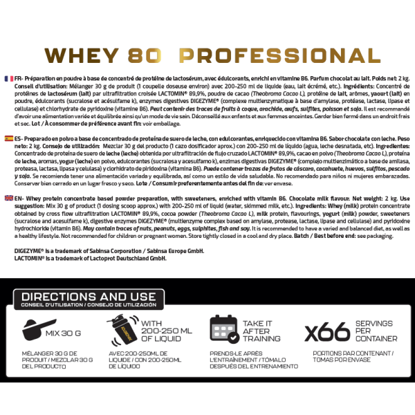 WHEY 80 PROFESSIONAL 2 KG
