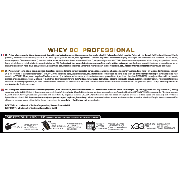 WHEY 80 PROFESSIONAL 1 KG