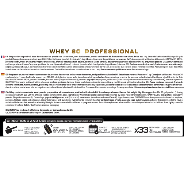 WHEY 80 PROFESSIONAL 1 KG