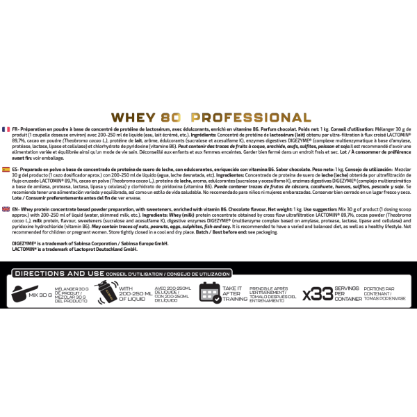 WHEY 80 PROFESSIONAL 1 KG