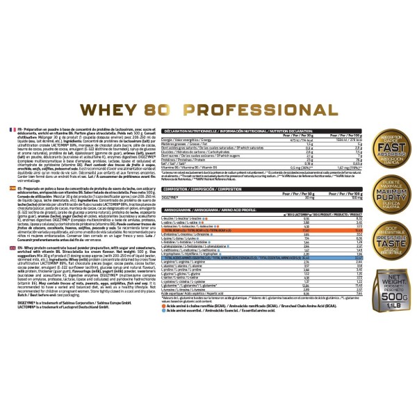 WHEY 80 PROFESSIONAL 500G