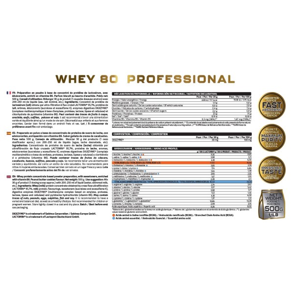 WHEY 80 PROFESSIONAL 500G