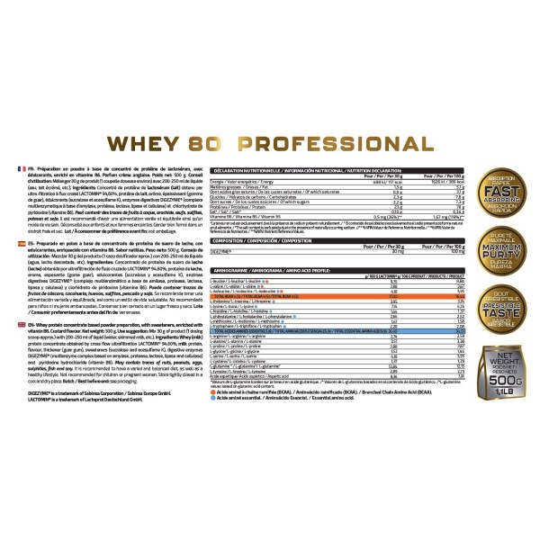 WHEY 80 PROFESSIONAL 500G