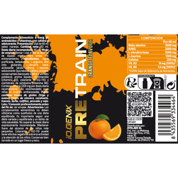 VIAL RUSSIAN ROULETTE 60ML - ORANGE